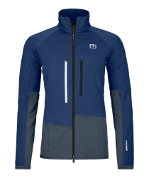Mikina ORTOVOX Fleece Rib Jacket Women's Blue Nunatak